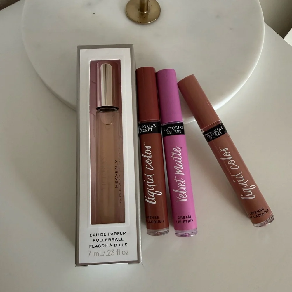 NWT Victoria's Secret 3 matter lip stains, 1 rollerball